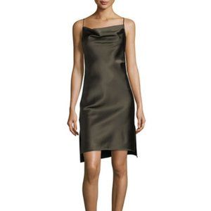 NWT Halston Heritage Cowl Neck Satin Slip Dress